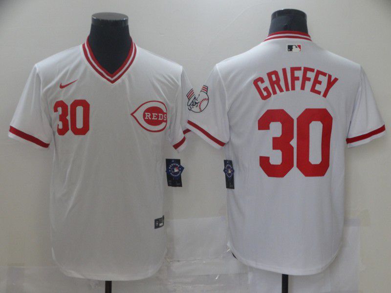 Men Cincinnati Reds #30 Griffey White Nike 2021 Game MLB Jersey